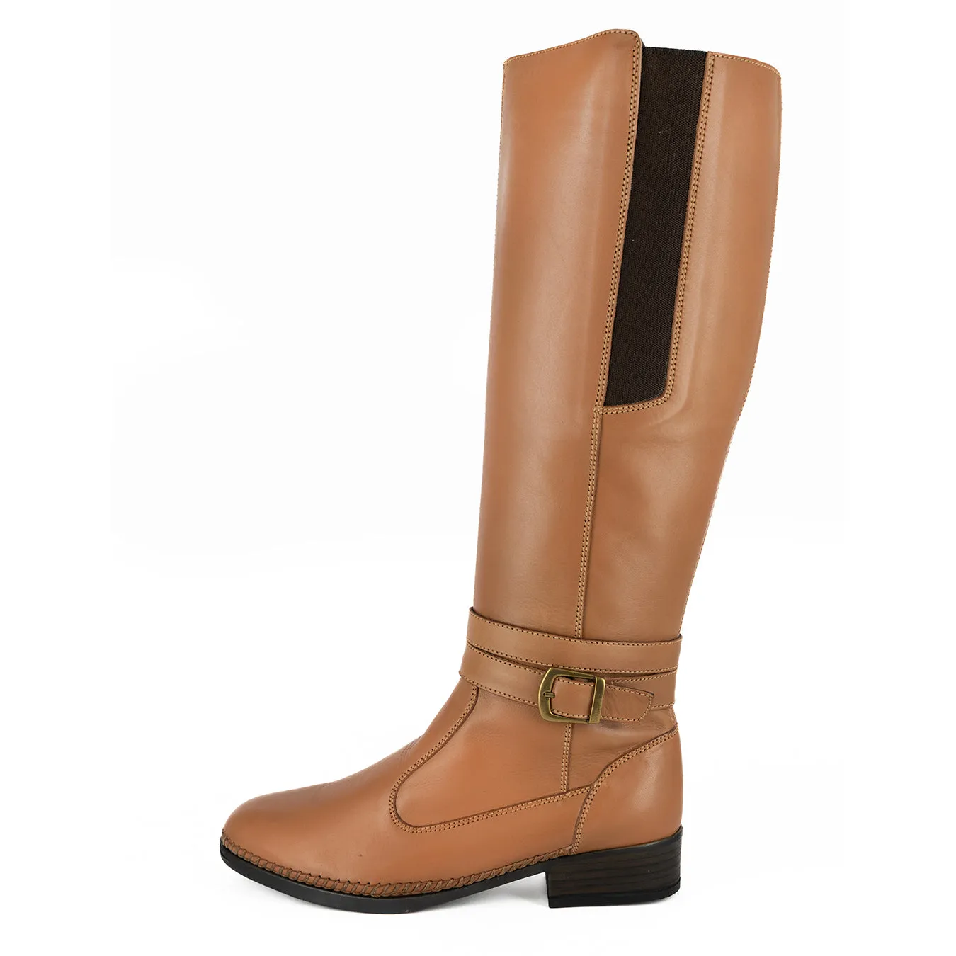 Okwamanje : Ladies Leather Boot in Hazel Relaxa
