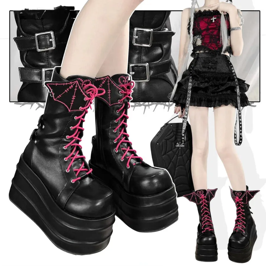 Original Cool and Spicy Lolita Thick Soled Boots