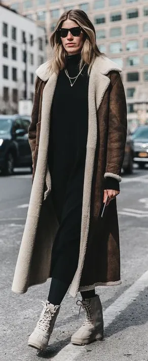 Paris Shearling coat Size 10UK