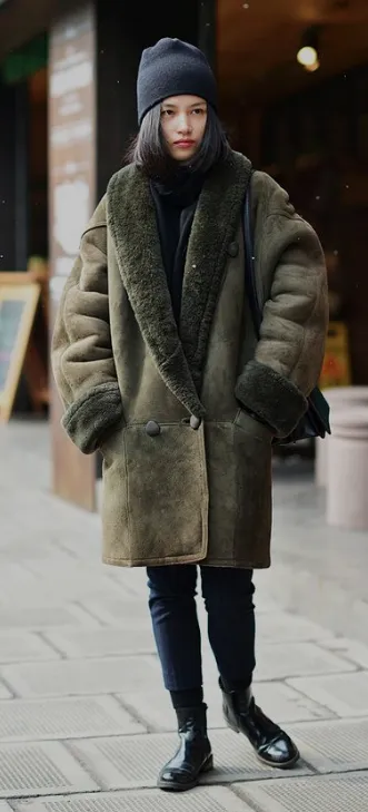 Paris Shearling coat Size 10UK