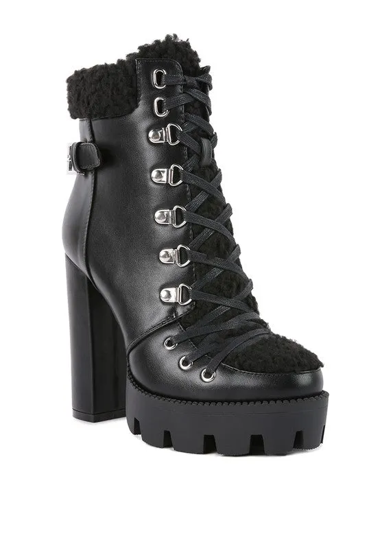 Pines Above Ankle Lace-Up High Heel Boots