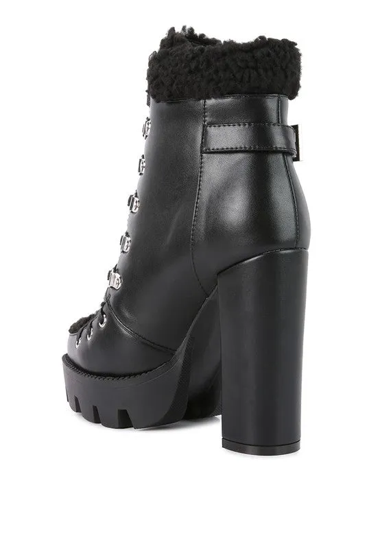Pines Above Ankle Lace-Up High Heel Boots