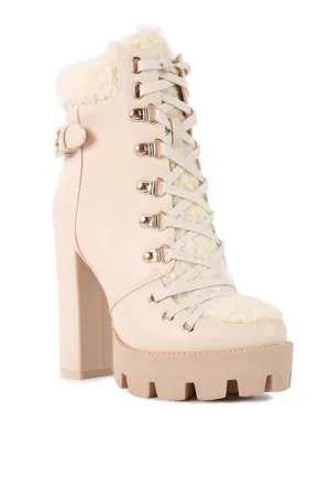 Pines Above Ankle Lace-Up High Heel Boots