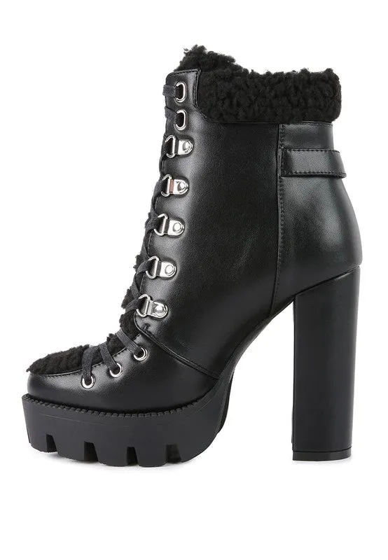 Pines Above Ankle Lace-Up High Heel Boots
