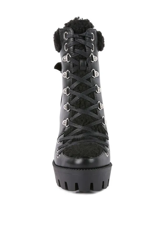 Pines Above Ankle Lace-Up High Heel Boots