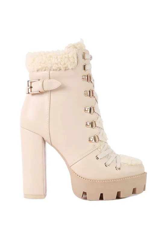 Pines Above Ankle Lace-Up High Heel Boots
