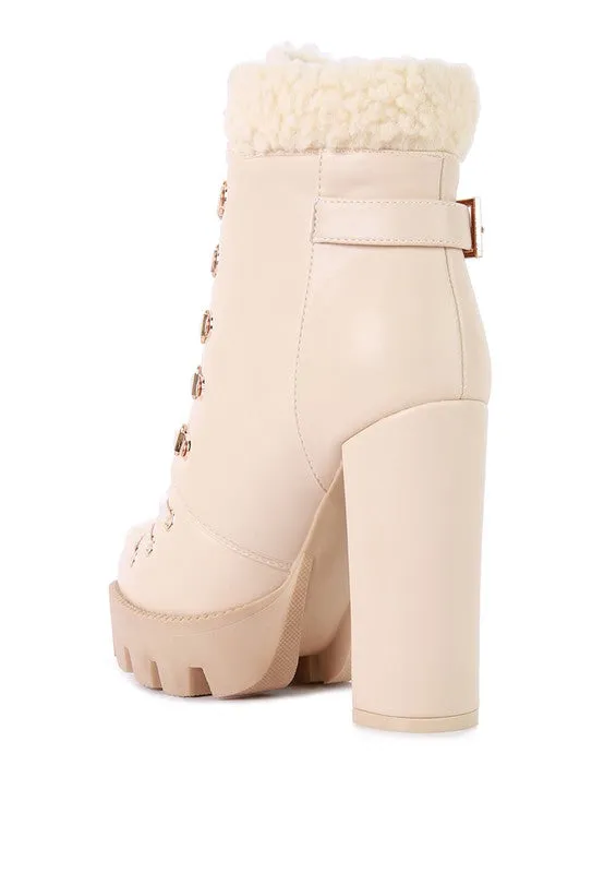 Pines Above Ankle Lace-Up High Heel Boots