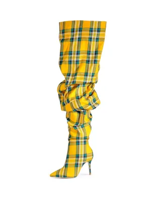Plaid Boots (Yellow)