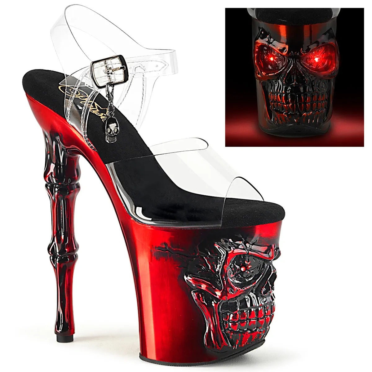 Pleaser Rapture 808-LT Red