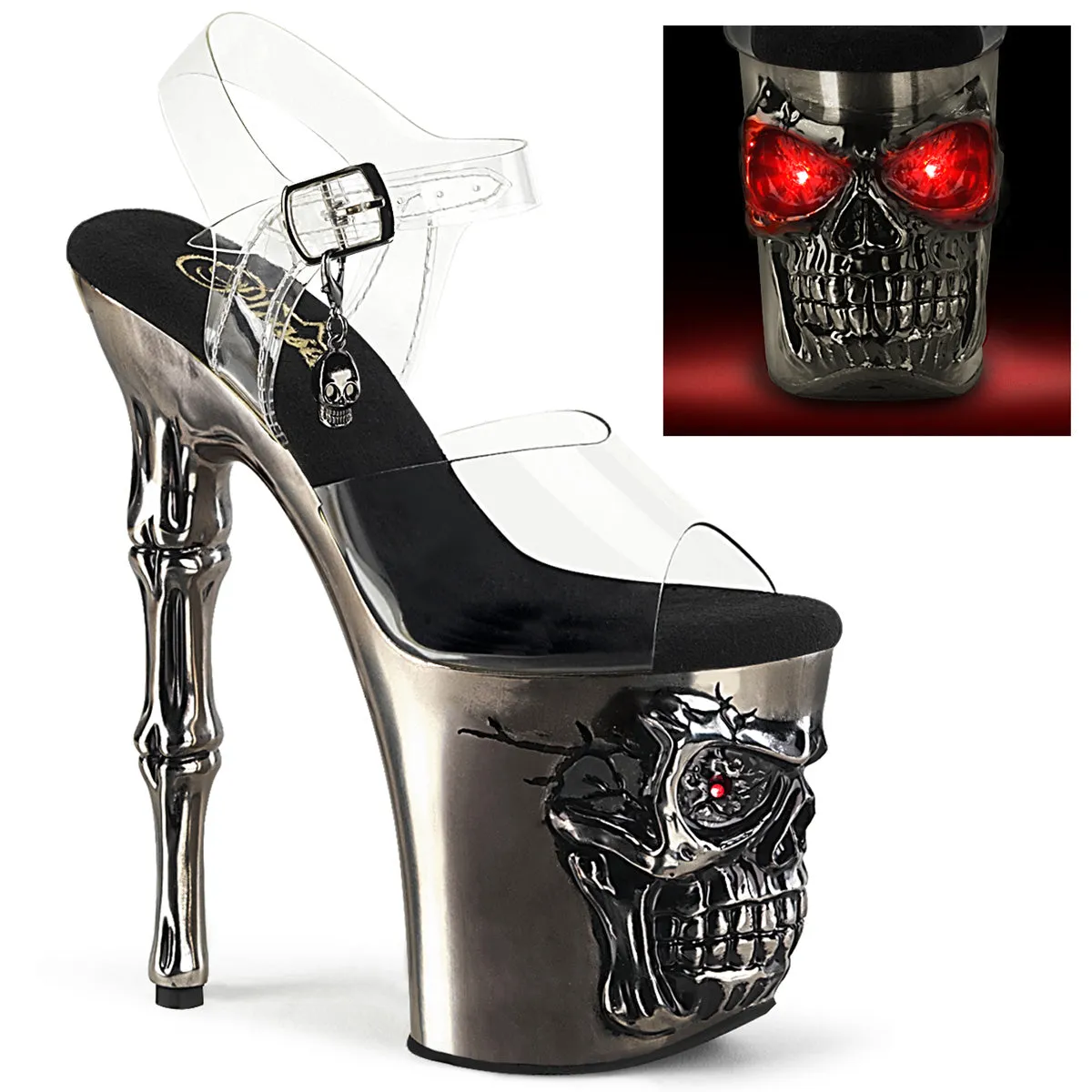 Pleaser Rapture 808-LT Shoes Pewter