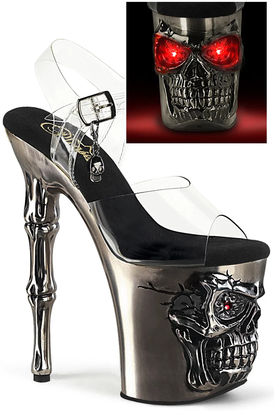 Pleaser Rapture 808-LT Shoes Pewter