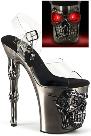 Pleaser Rapture 808-LT Shoes Pewter