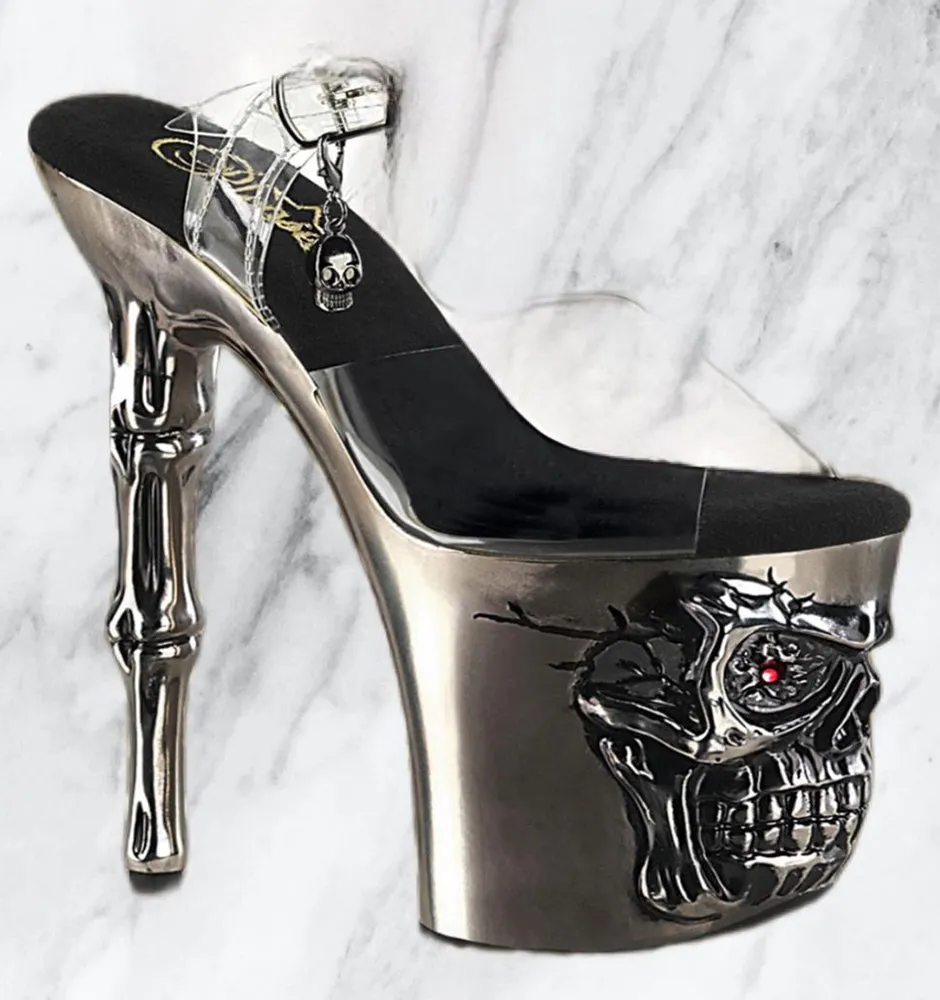 Pleaser Rapture 808-LT Shoes Pewter