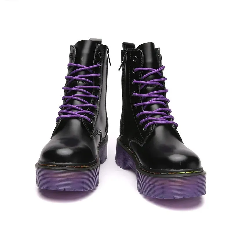 Purple goth boots