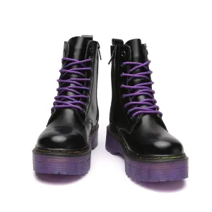 Purple goth boots