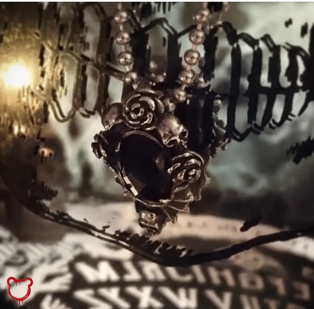 "Dahlia Skull Rose Necklace"