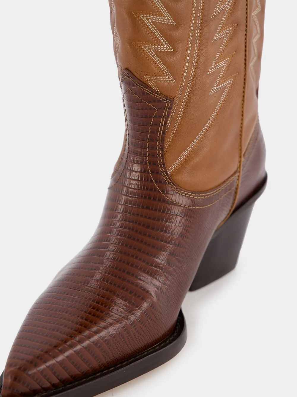 Rosario Nappa Leather Cowboy Boots