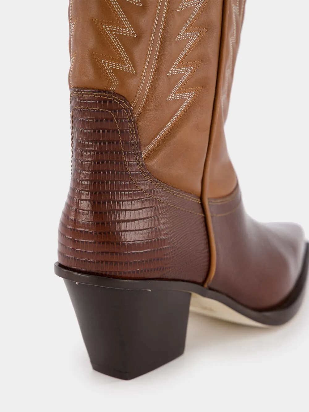 Rosario Nappa Leather Cowboy Boots