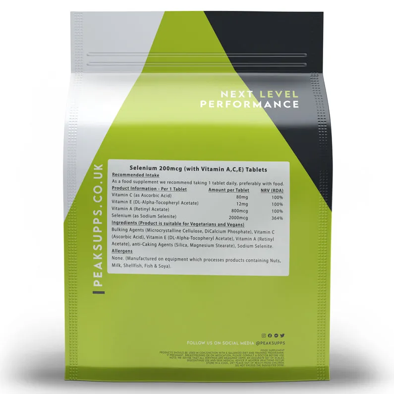 Selenium 200mcg Tablets (With Vitamin A, C & E)
