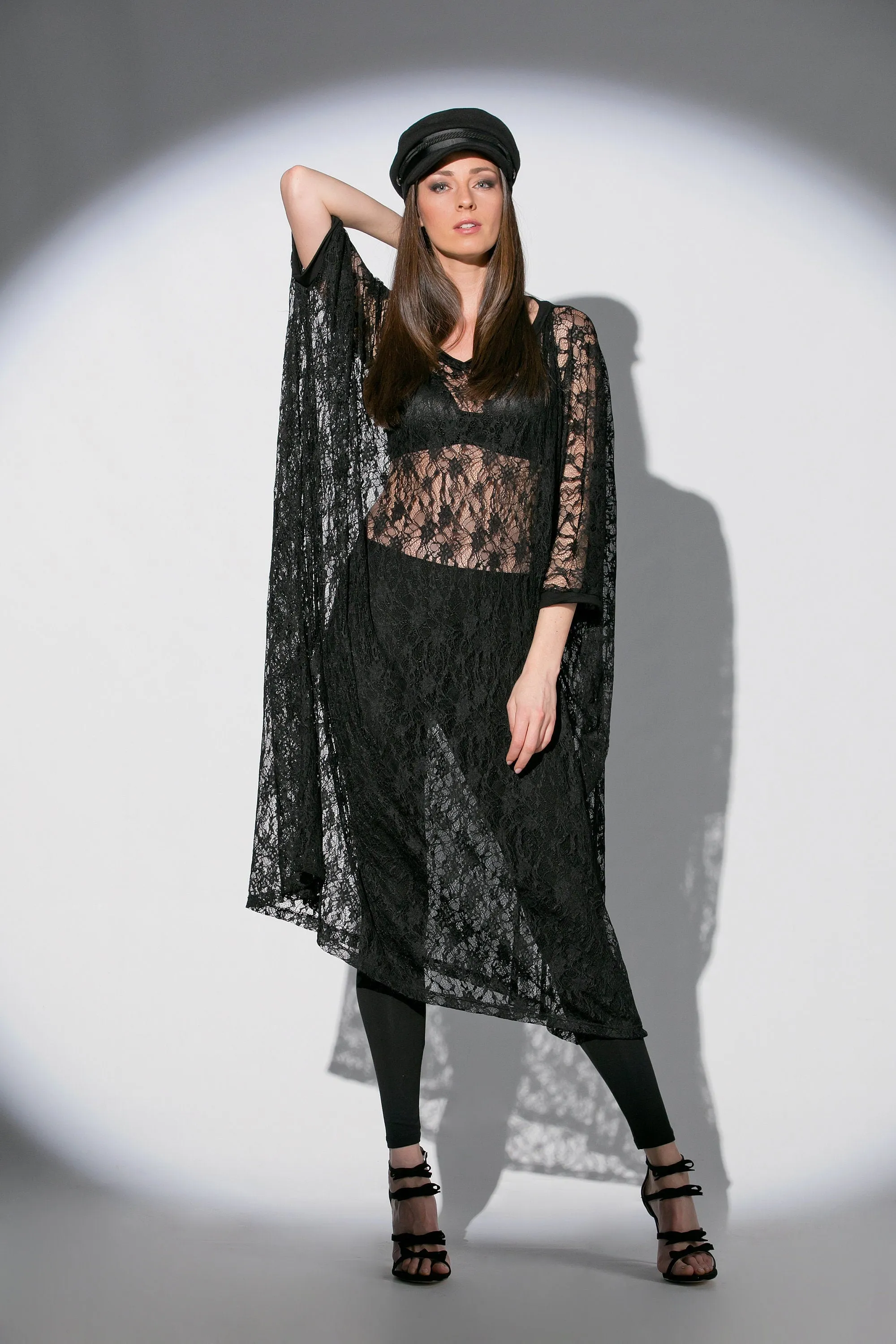 Sexy Black Dress, Lace Dress, Sheer Dress, Gothic Dress, Black Tunic, See Through Dress, Elegant Dress, Party Cover Up, Loose Tunic Dress