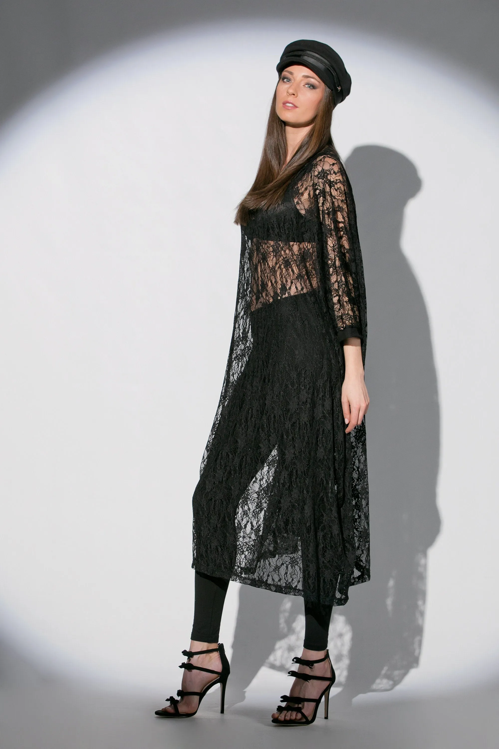 Sexy Black Dress, Lace Dress, Sheer Dress, Gothic Dress, Black Tunic, See Through Dress, Elegant Dress, Party Cover Up, Loose Tunic Dress