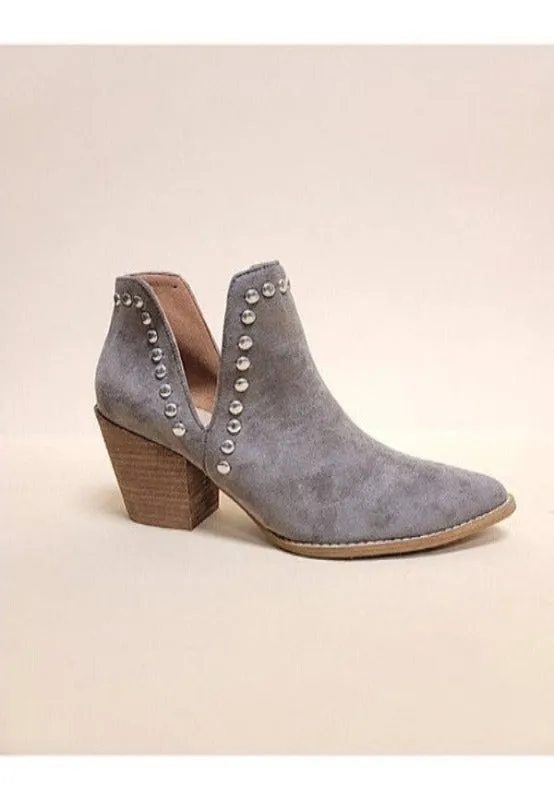 Side Laser Stud Bootie