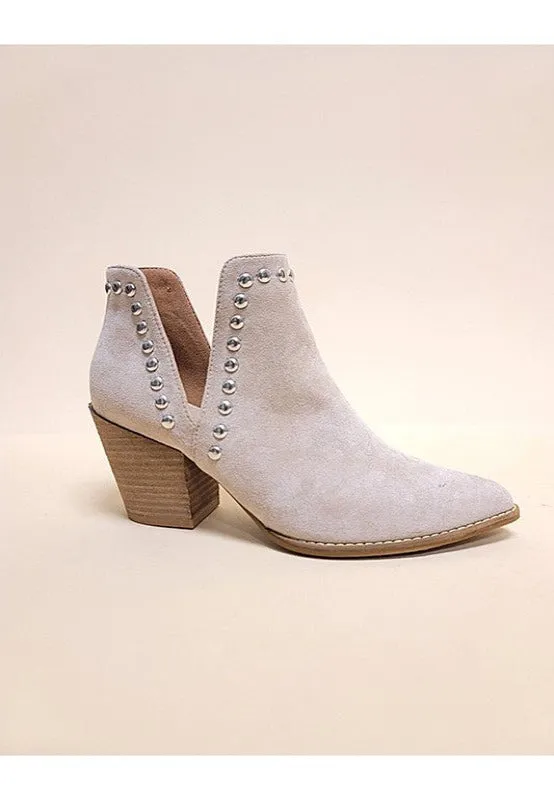 Side Laser Stud Bootie