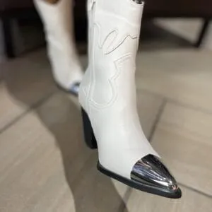 Sissyboy Cow Boy Boots White