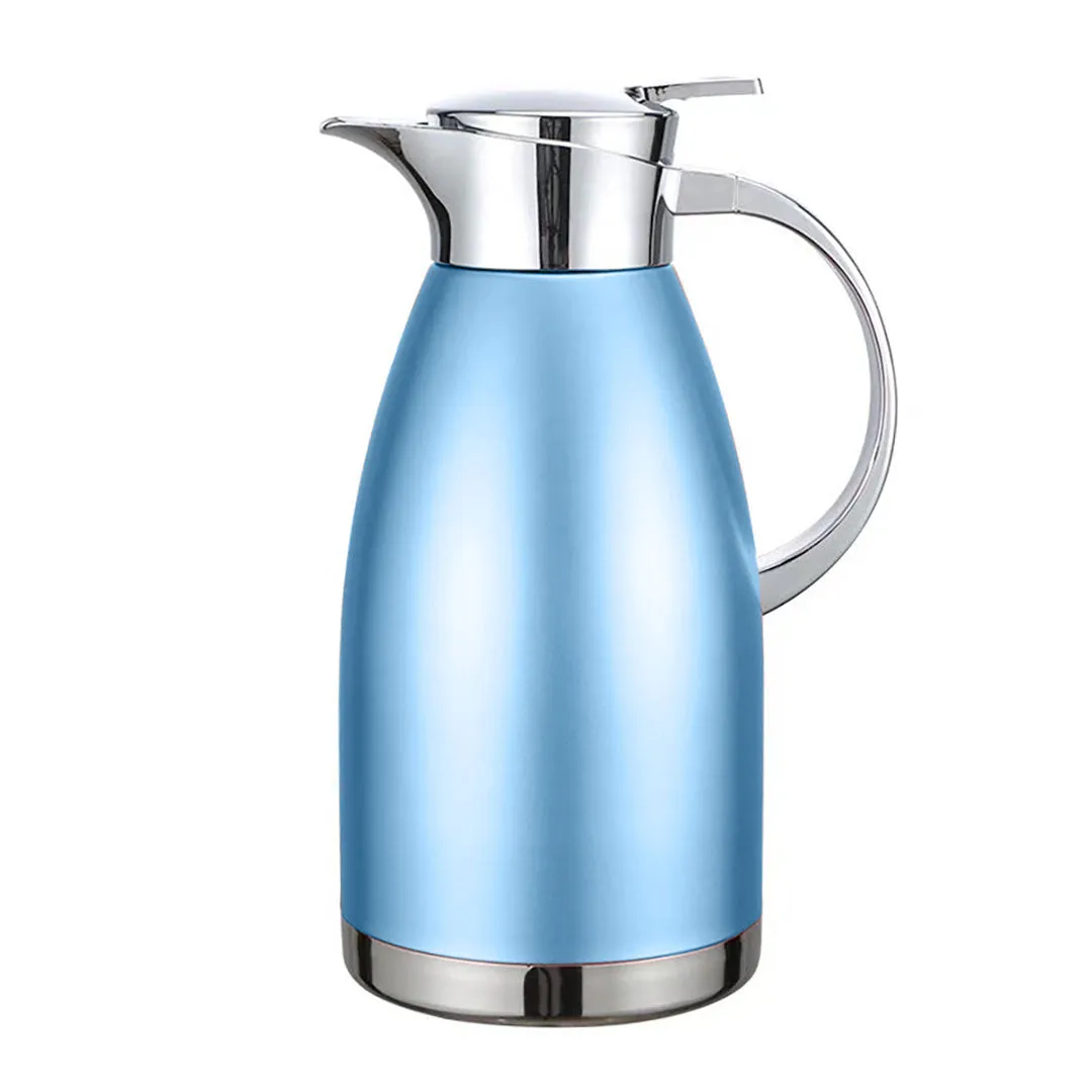 Soga Premium 1.8L Blue Color 3-Layer Vacuum Insulated Stainless Steel Flask  Ideal for Home and Office