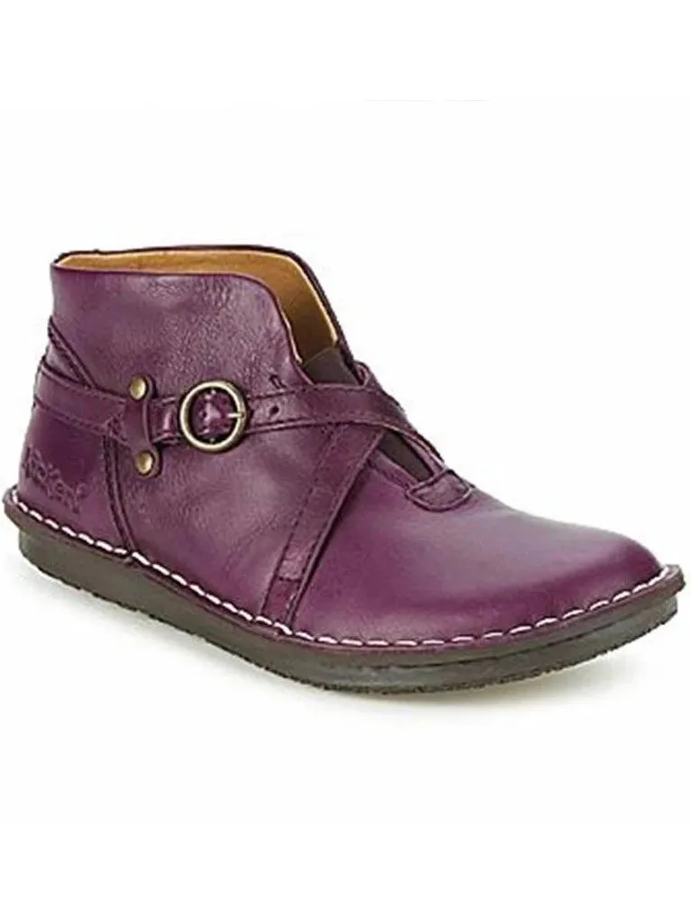 Solid Vintage Round Toe Boots