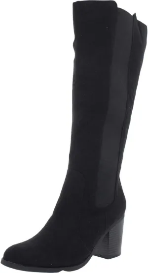 Sugar Womens Trendy Riding Boots Heeled Knee High Boot SGR-WILLETTA Black 8M