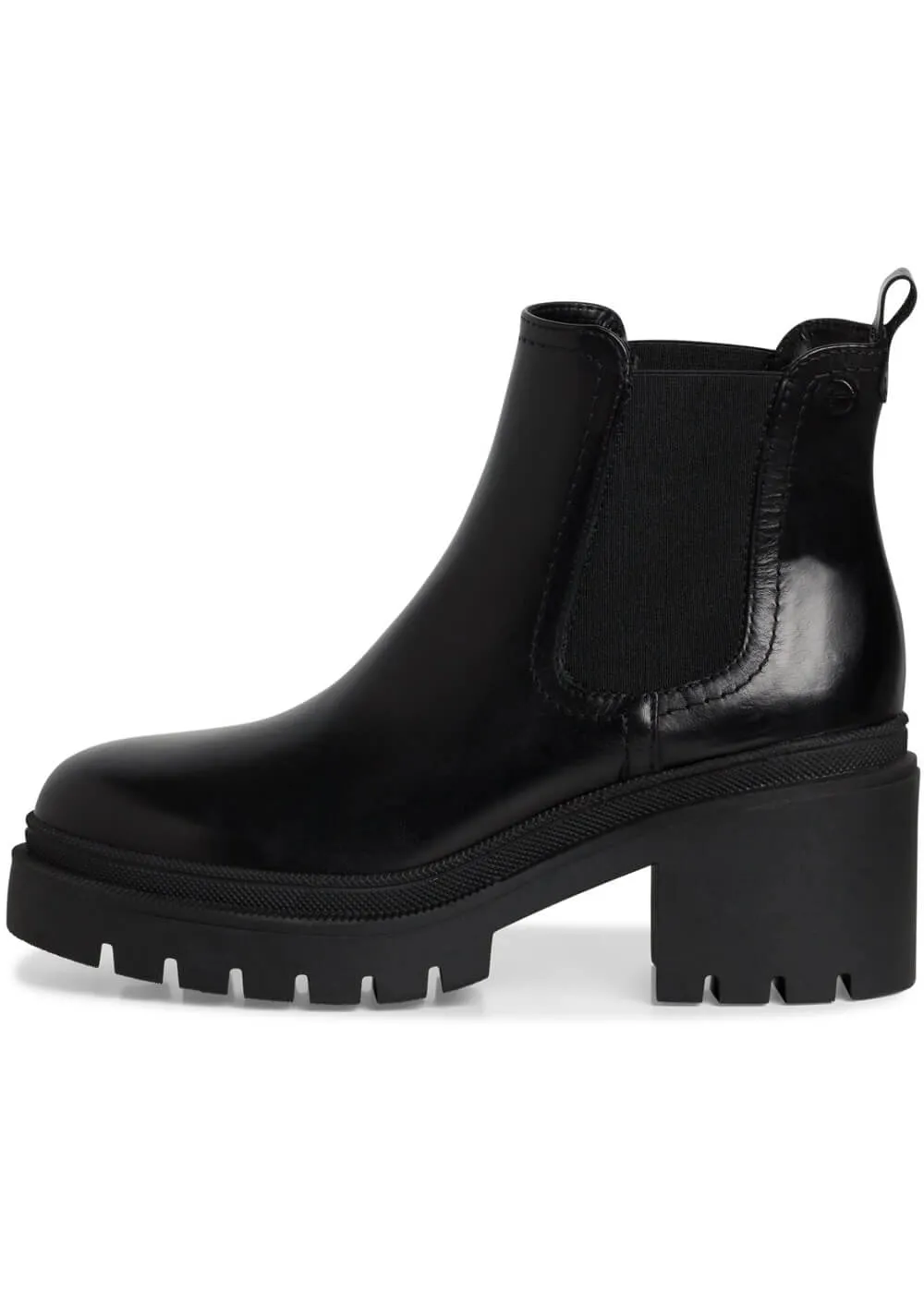 Tamaris Kim Leather Chelsea 80's Boots Black