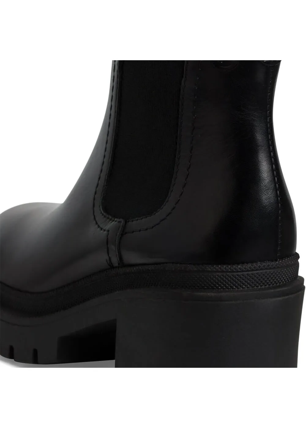 Tamaris Kim Leather Chelsea 80's Boots Black