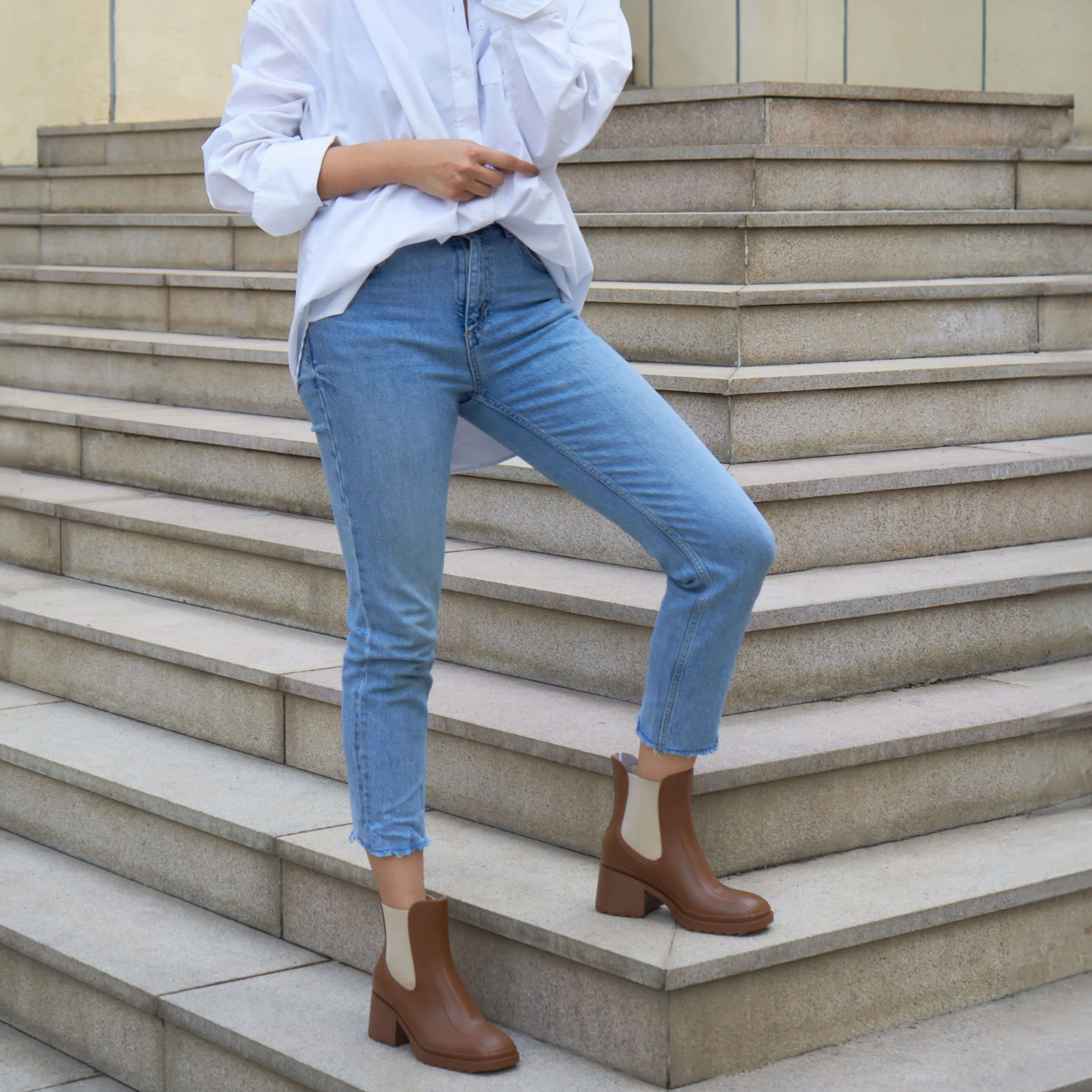 Tan Heeled Boots