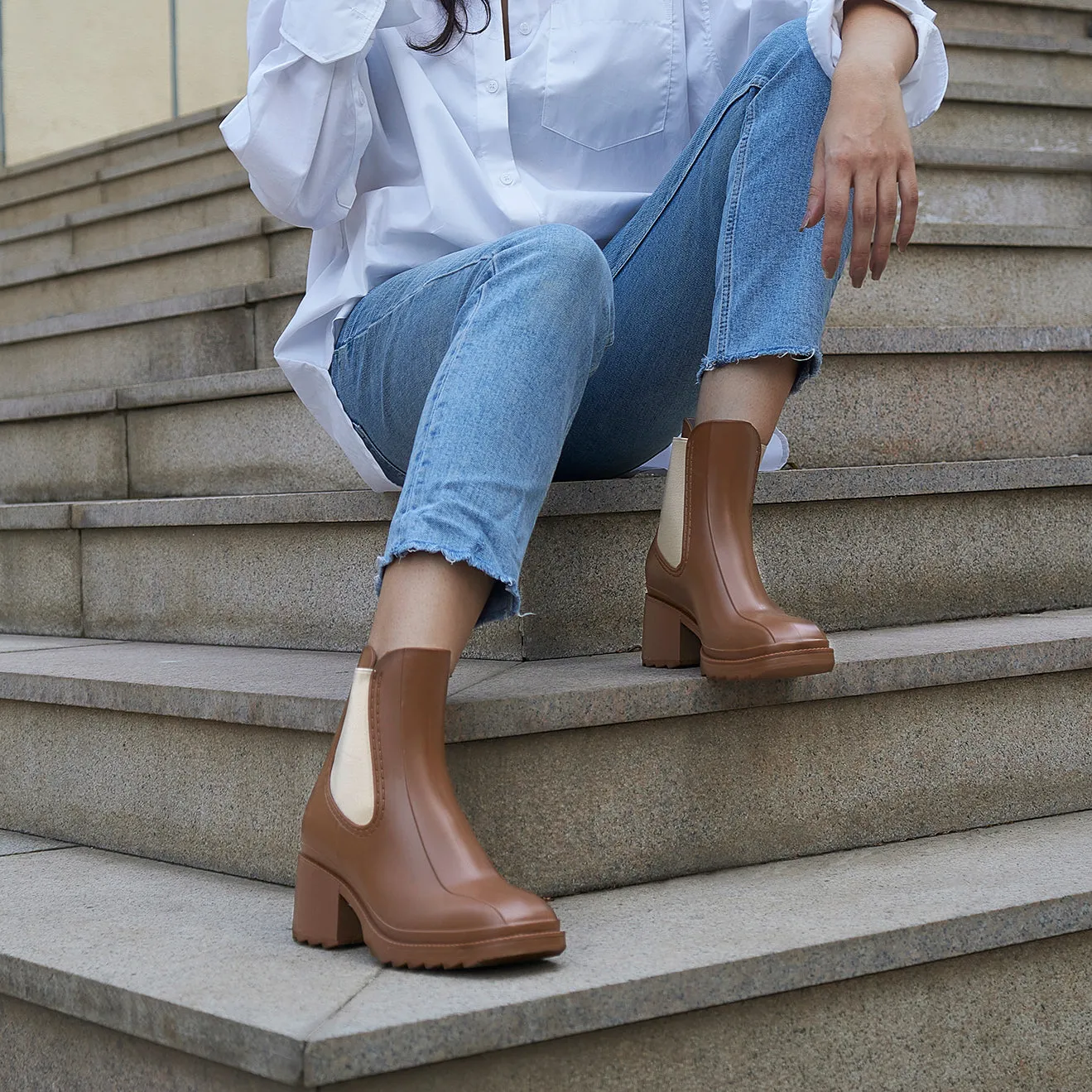 Tan Heeled Boots