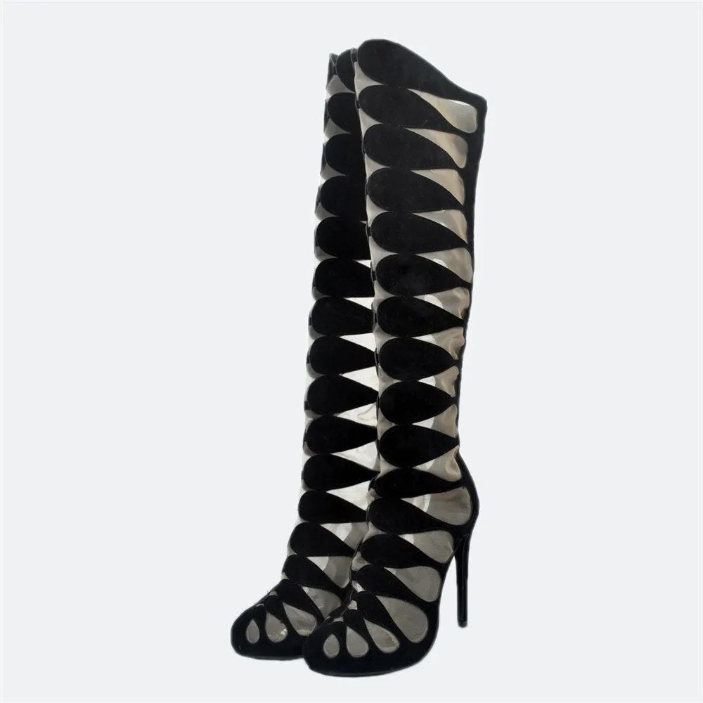 Thigh High Gladiator Sandals Boots