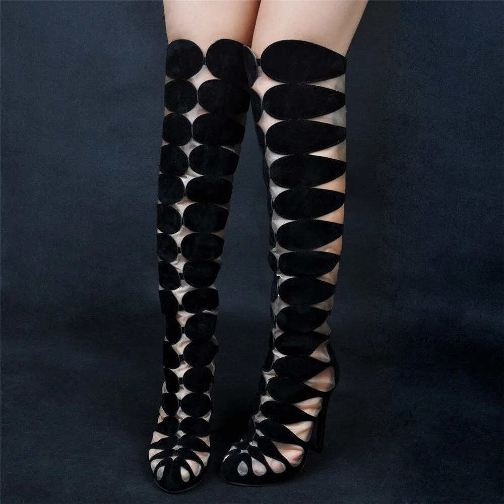 Thigh High Gladiator Sandals Boots