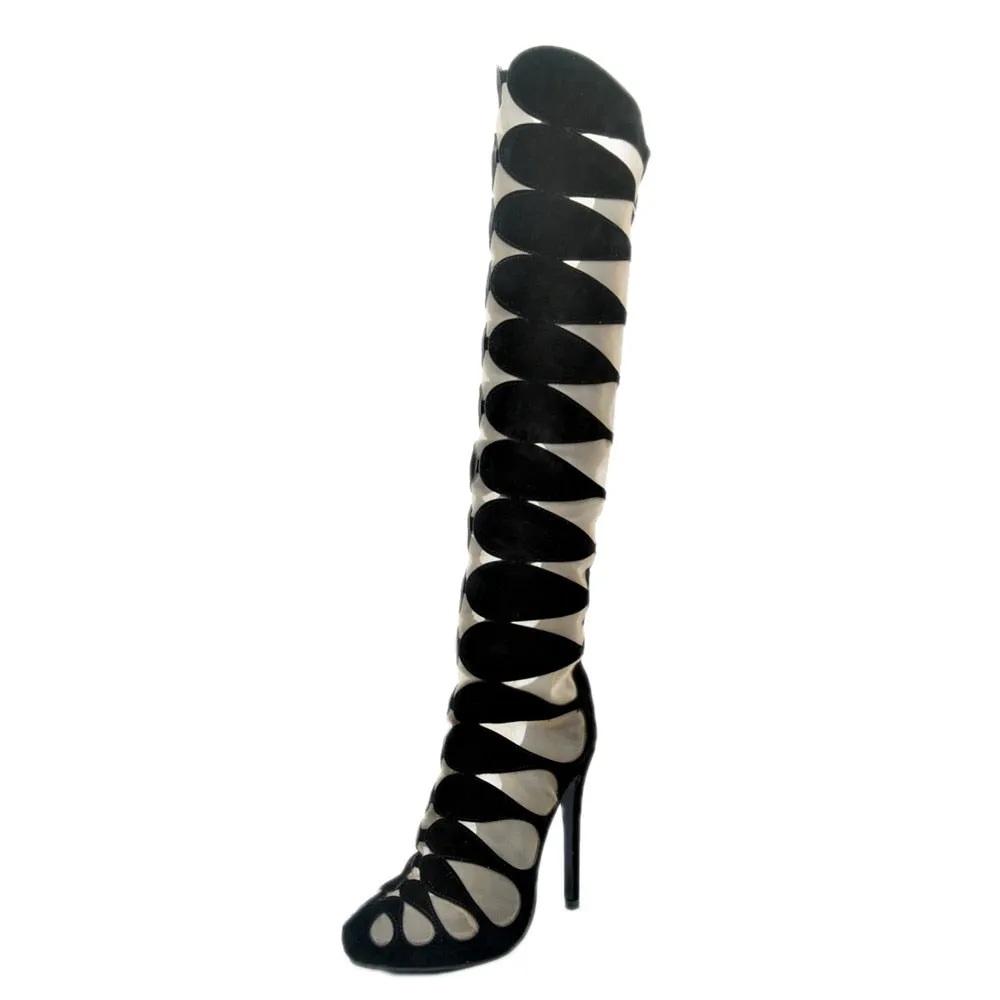 Thigh High Gladiator Sandals Boots