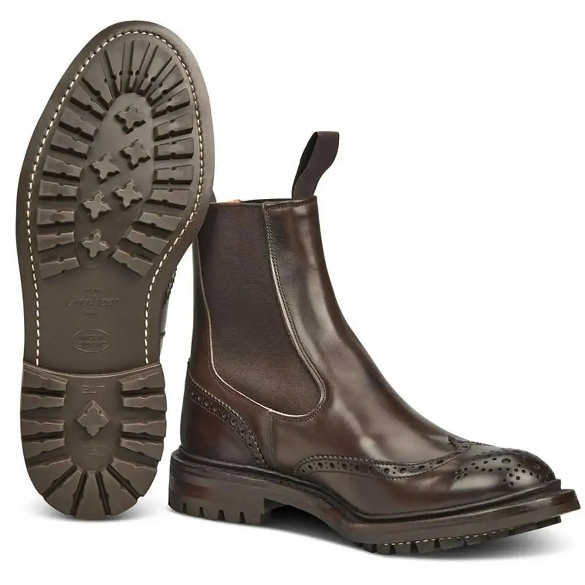TRICKER'S Henry Boots - Mens Commando Sole - Espresso