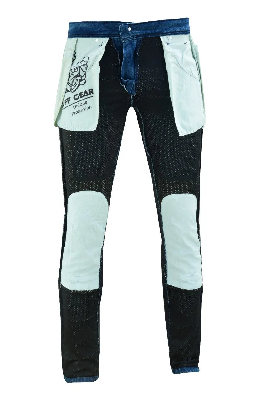 Tuff Gear Motorcycle Premium Slim Fit Blue Jeans Lined with DuPont™ Kevlar®