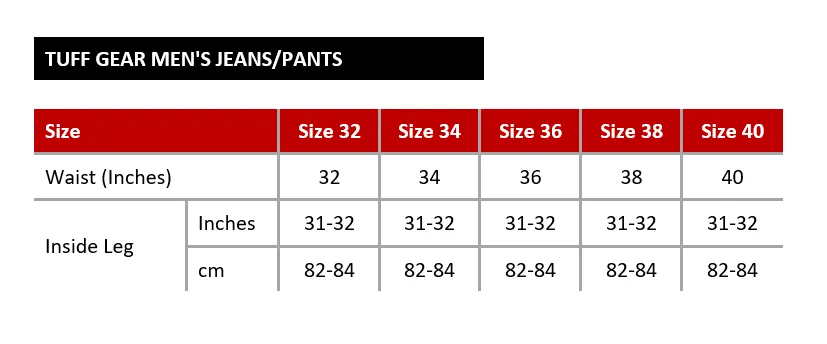 Tuff Gear Motorcycle Premium Slim Fit Blue Jeans Lined with DuPont™ Kevlar®