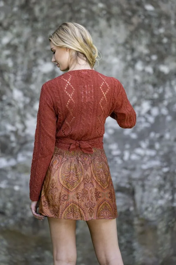 Velvet Mini Skirt - Peach
