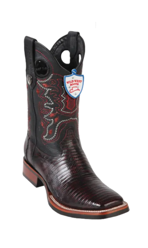 Wild West Botas de Armadillo Horma Rodeo Black Cherry