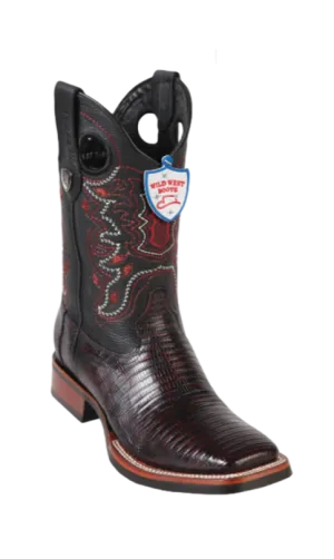Wild West Botas de Armadillo Horma Rodeo Black Cherry