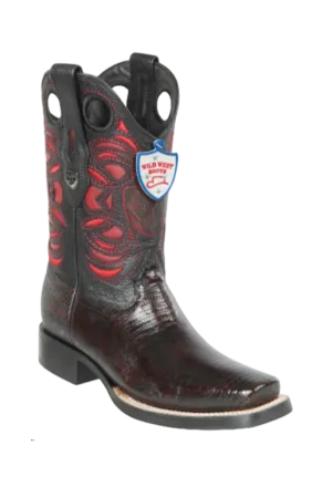 Wild West Botas de Armadillo Horma Rodeo Black Cherry