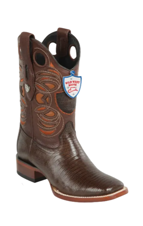 Wild West Botas de Armadillo Horma Rodeo Brown