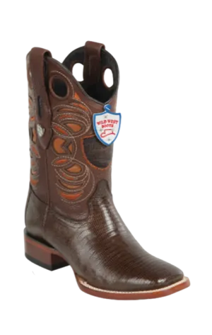 Wild West Botas de Armadillo Horma Rodeo Brown