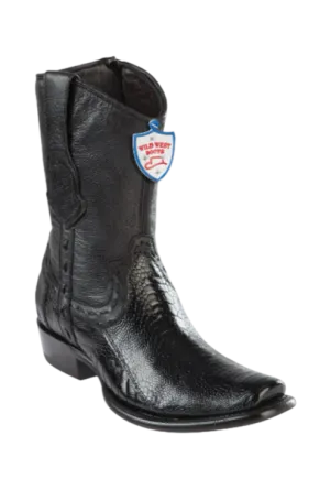 Wild West Botas de Pata de Avestruz Horma Dubai Toe Black