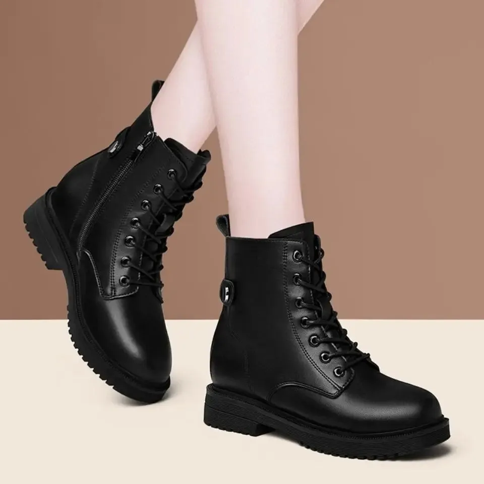 Women’s Ankle Boots – Autumn Winter Chelsea Boots, Short Flat Platform Shoes, Gothic Botas De Mujer