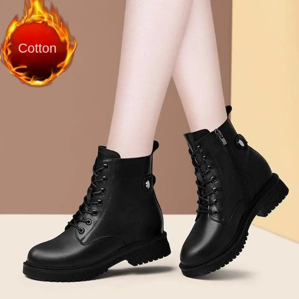 Women’s Ankle Boots – Autumn Winter Chelsea Boots, Short Flat Platform Shoes, Gothic Botas De Mujer